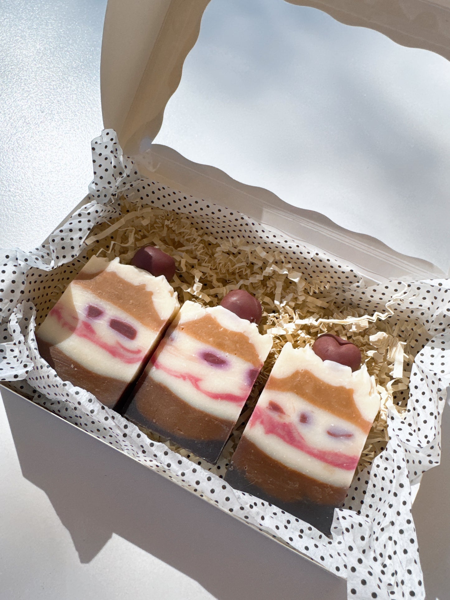 Cake Me Away - Cherry Caramel (3 soap bundle)