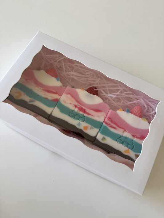 Cake Me Away - Strawberry Sprinkle (3 soap bundle)