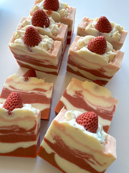 Cake Me Away - Strawberry (3 soap bundle)