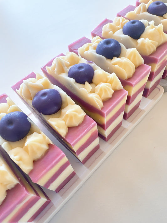 Cake Me Away - Blueberry Lemon (3 soap bundle)